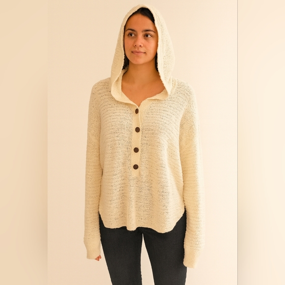 O'Neill Sweaters - O'Neill Tropical Beach Hooded See‎ Through Sweater Size Small Oversize